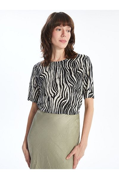 LC Waikiki Tricou de damă cu model cu gât crew