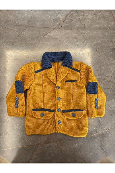 izelticaret El Örgüsü Yırtmaçlı Kol Manşetli Blazer Ceket