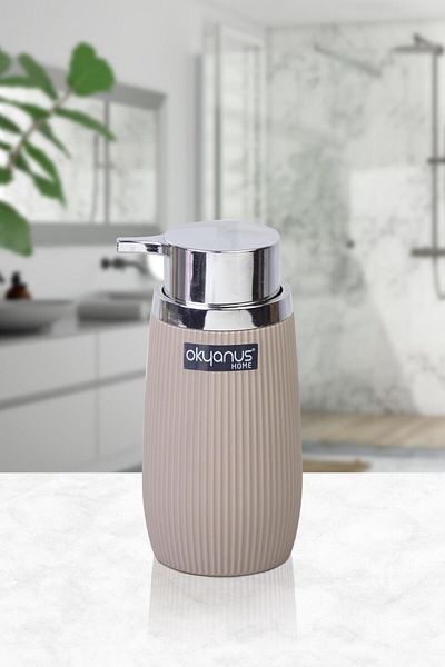 Okyanus Home Διανομέας υγρού σαπουνιού Mink Chrome ριγέ
