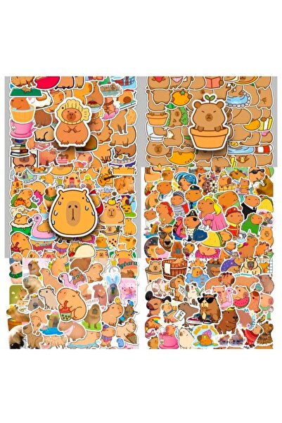 purple dragon Kapibara Capybara Sticker, 20 Adet, Çıkartma, Okul Etiketi