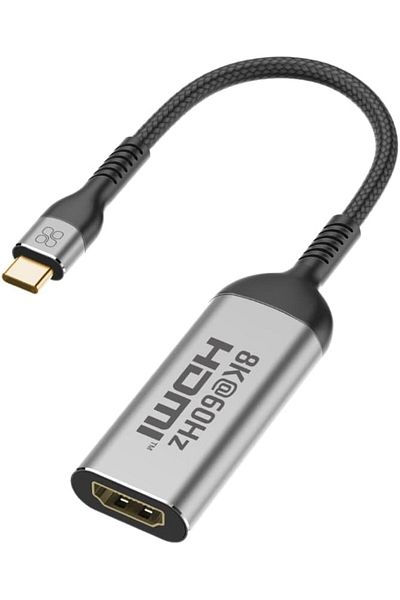 Promate USB-C to HDMI Adapter, Ultra HD 8K@60Hz, 48Gbps, 10000+ Bend Lifespan, MediaLink-8K