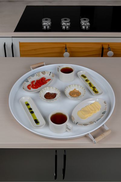 FARİKA Farika Kamer 3-Piece Presentation Tray Set (51Cm-37Cm-30Cm)