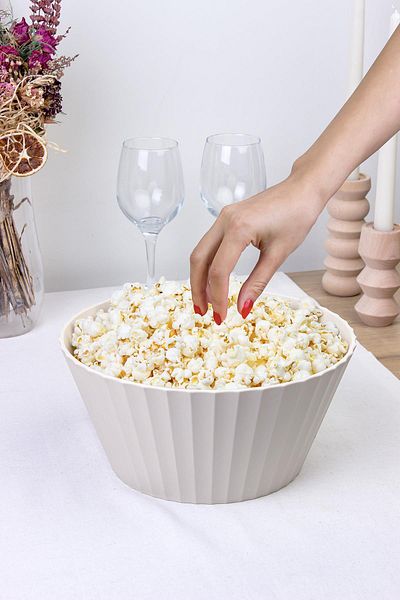 Okyanus Home Coliseum Beige Round Multi-Purpose Bowl