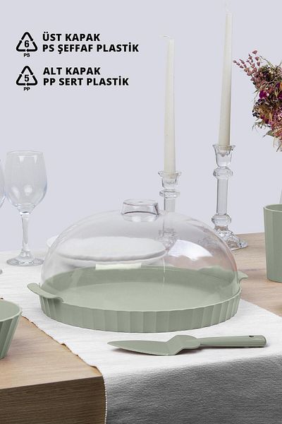 Okyanus Home Coliseum Green Round Cake - Cake Jar