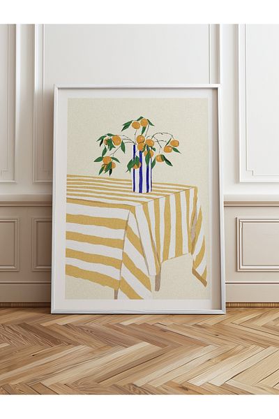 HOMEPACK Single Wooden Framed Painting One Piece Poster Painting Tk/816