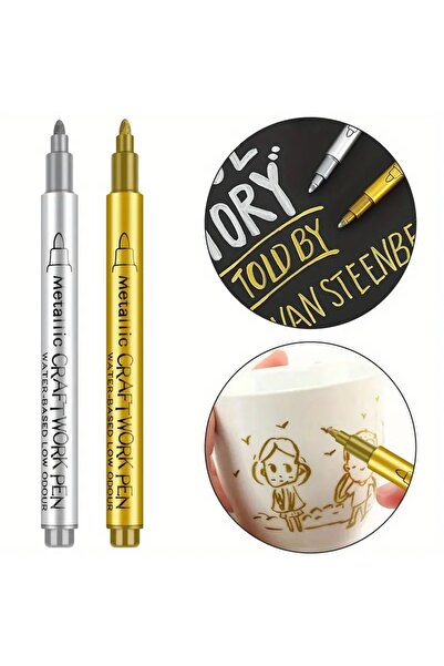 Sanathobi Metallic Marker Calligraphy, Dispenser, Styler, Ad 2Pcs