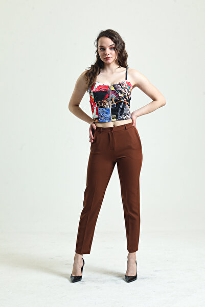 Sense Trousers - Atlas Fabric Trousers on the Ankle| Pnt19003 Coffee