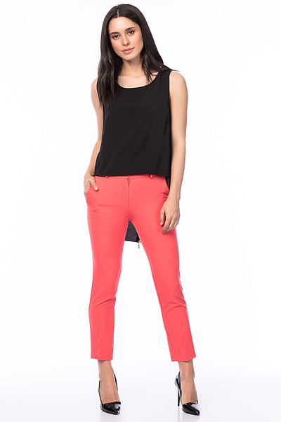 Sense Trousers - Atlas Fabric Trousers on the Ankle| Pnt19003 Coral