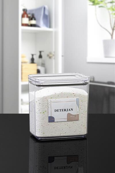 Okyanus Home Detergent Vacuum Rectangular 2.1 Lt Storage Container