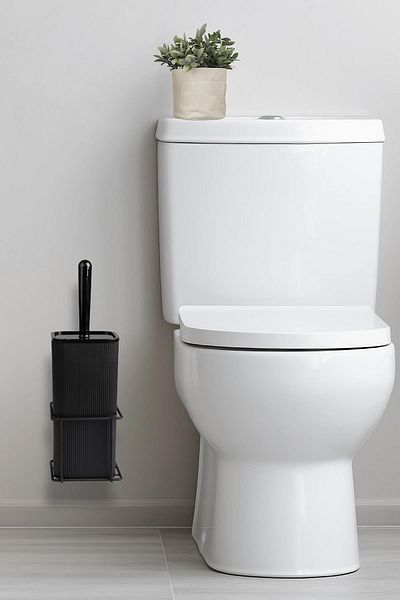 Okyanus Home Μαύρη θήκη βούρτσας Eco Magic Hanging Square Mina WC