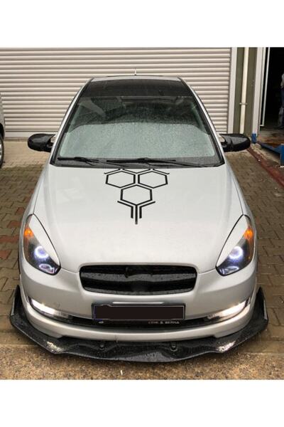 Kemaloto Hyundai Accent Era 2005-2011 Için Batman Yarasa Ayna Kapağı Piano Bl...