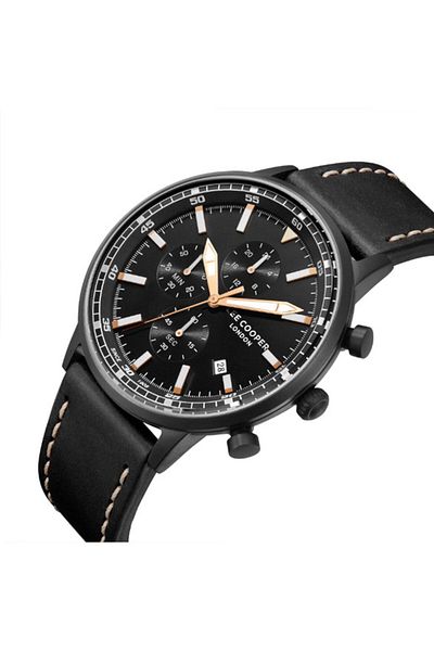 Lee Cooper Men's Multi Function Black Dial Watch - LC07943.651