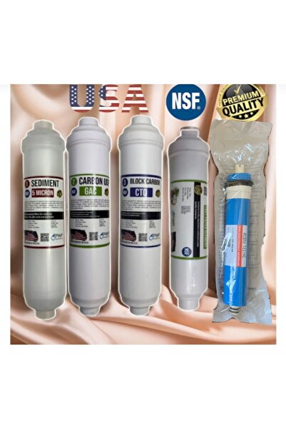 NSF Tüm Kapalı Kasa Su Arıtma Cihazları Ile Uyumlu 5'li Filtre Seti