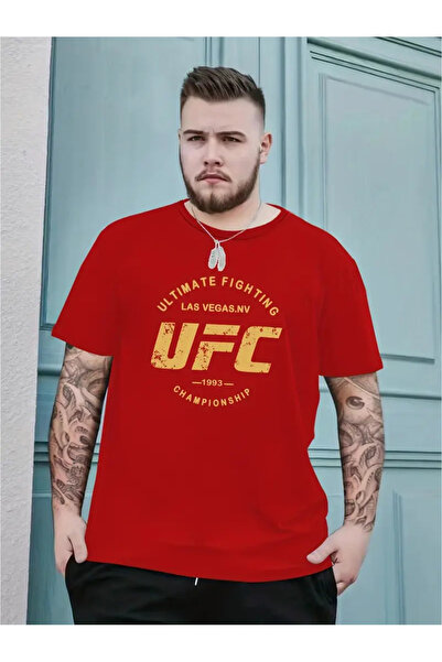 Karatopak Tricou unisex oversize cu decolteu cu imprimeu UFC