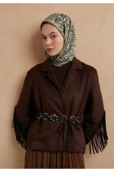 Fresh Fressia Motif Maden وIseçapı Tüllü Divan Sofa Adacağı