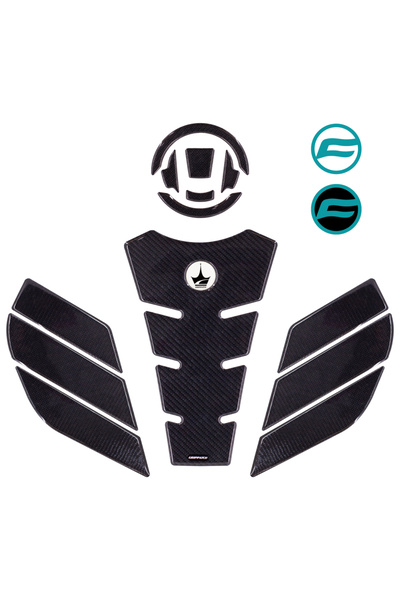 GRIPPATCH CF 250 SR 2023 ile Uyumlu Kaydırmaz 14 Parça 6D Karbon Tank Pad Set...