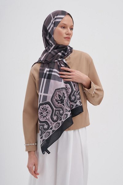 carell Rustic Mink Echo Cotton Shawl