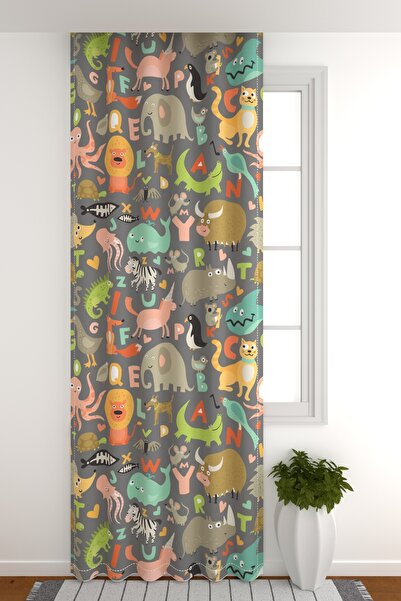 ZÜPER TEKSTİL Güneşlik Perde Çocuk Odası Hayvanlar Desenli Çocuk Odası Odası ...