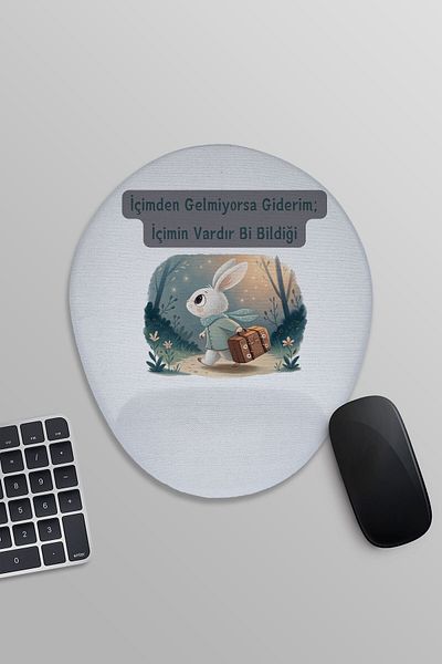 qoeuyl boutique Αν δεν έρχεται από μένα, πάω με τυπωμένο οβάλ ποντίκι με στήριγμα καρπού