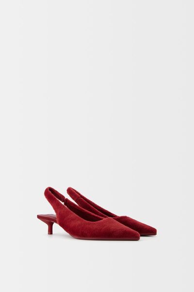 Butik Allbucks Bersh Ka Short Pointed Heels Slingback Faux Shoes Abbrs1030