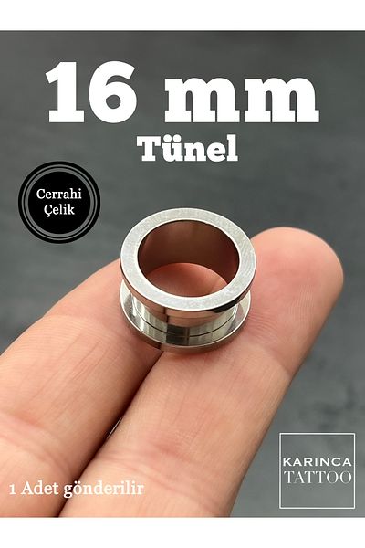 Karınca Piercing 16 mm Tunnel Piercing 100% 316L Surgical Steel