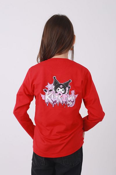 Çiggo Kids Kuromi Printed Girl's Crew Neck Cotton Sweatshirt