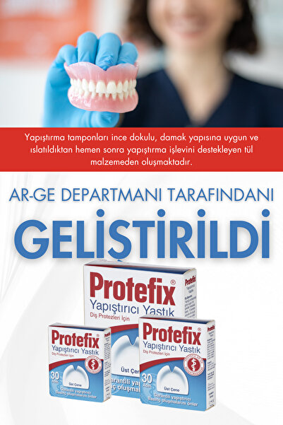 Protefix Diş Protezleri Için Üst Çene Yapıştırıcı Yastık 30 Adet