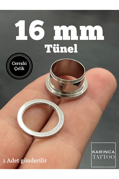 Karınca Piercing 16 mm Tunnel Piercing 100% 316L Surgical Steel