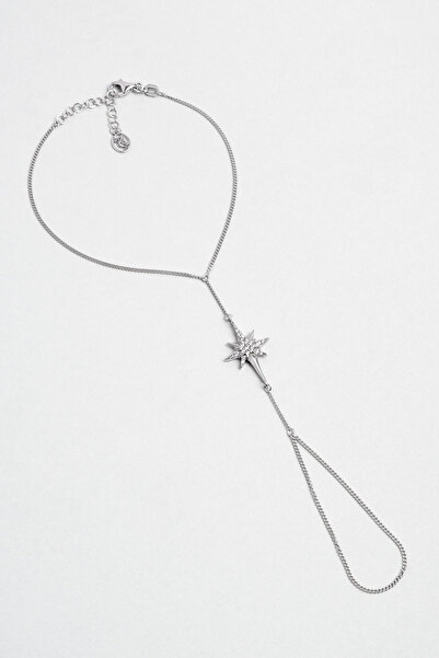 So CHIC... Kuzey Yıldızı 18 Ayar Beyaz Altın Kaplama 21 Cm Gümüş Şahmeran