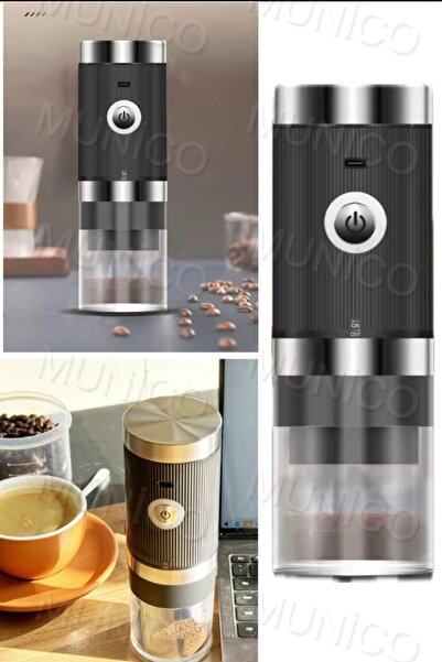 Munico Taşınabilir Elektrikli Kahve Öğütücü Şarjlı Meslek Seramik Öğütme Çeki...