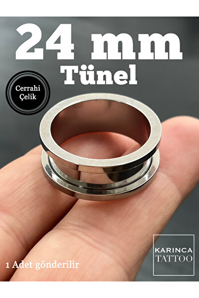Karınca Piercing 24 mm Tünel Piercing %100 316L Cerrahi Çelik