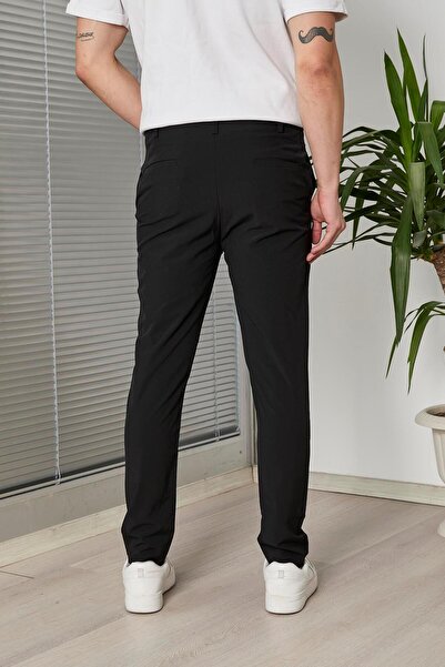 Pobudo Siyah Renk Paraşüt Kumaş Jogger Pantolon