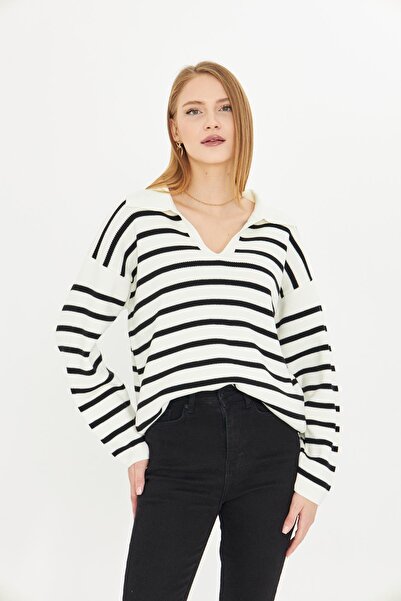 Irmak Kerekli سترة بولو مخططة الاتجاه 1226