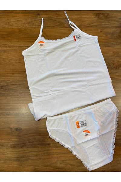 İlke Women's Breathable Fabric Tank Top Panties Set