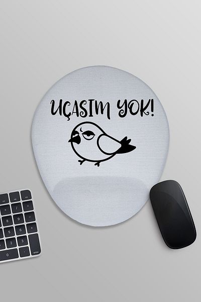 qoeuyl boutique I Have No Wings Funny Fun Printed Oval Wrist Support Mousepad