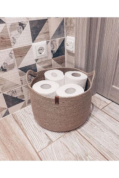 Hediyeninellitonu Organizer Ψάθινο καλάθι Ψάθινο 25x25cm