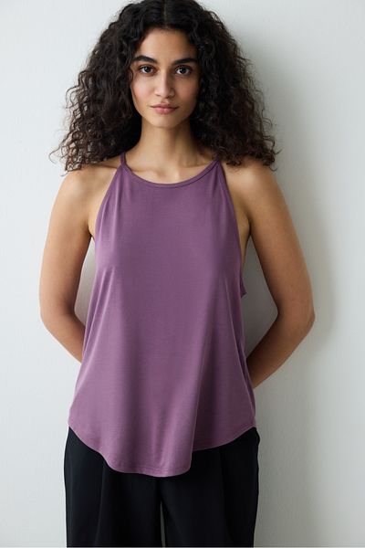 Penti Pflaume Deep Back Detailliertes Tank Top
