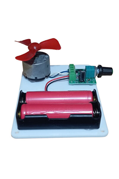 Devre Dünyası Pervaneli Motor Hızı Ayarlanabilen Şarjlı Pilli Öğrenci Deney Devresi