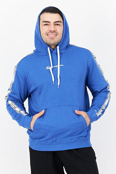 Champion Men Comfort Fit Tapered Logo Outdoor Sweatshirts, Blue