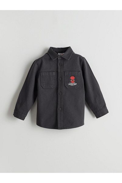 LC Waikiki Lcw Kids Anthracite Spider-Man Printed Boys' Shirt