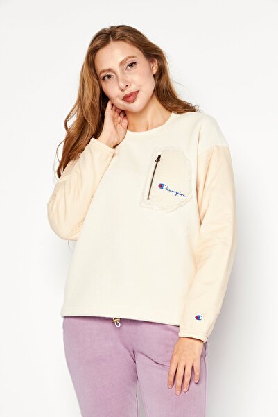 Champion Women Sportswear Fit Long Sleeves Outdoors Sweatshirts, Beige