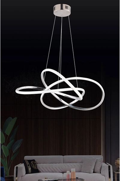 Prestige Karçiçeği Chrome 3 Color Led Pendant Lamp Chandelier Prestige Lighting