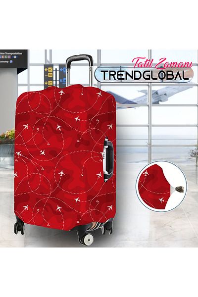 Trendglobal Valisă Valisă Husă de protecție Avion roșu