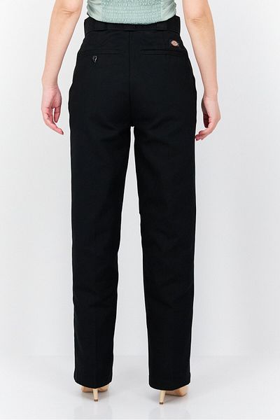 Dickies Women Regular Fit Textured Straight Leg Pants, Black