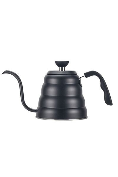 COOYA Stainless Steel Kettle,with Thermometer 1200ml, Gooseneck Spout Pot,Work on Stovetop