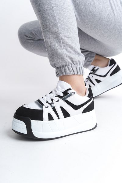 Limeo Pantofi sport casual pentru femei, cu șireturi, cu platformă înaltă