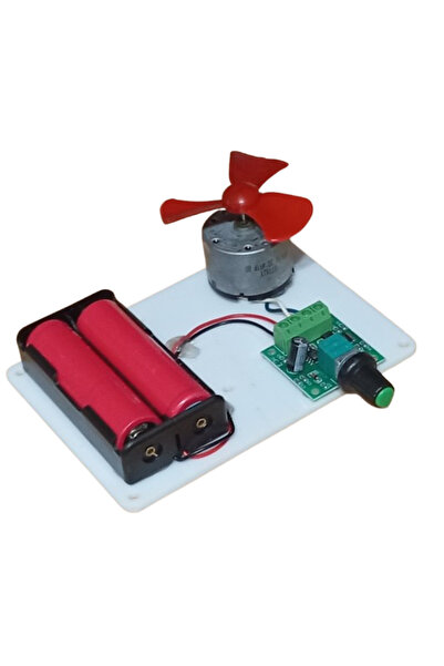 Devre Dünyası Pervaneli Motor Hızı Ayarlanabilen Şarjlı Pilli Öğrenci Deney Devresi