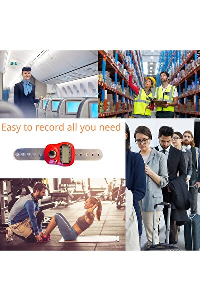 AWH Superstar Finger Counter Clicker, 5-Pack Resettable 5-Digit Digital Tally Counter for Sports.