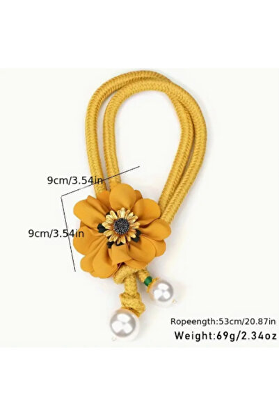 SE Jewellery İnci Detaylı El Yapımı Çiçek Model Kadın Gerdanlık Kolye
