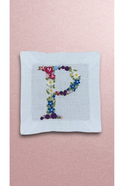 Hubb Interiors Cocktail Napkin with Letter P